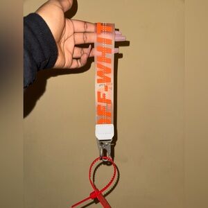 Orange off white key chain